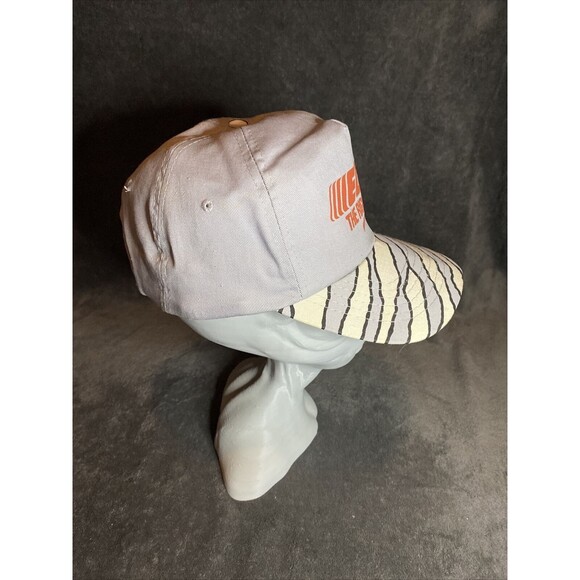 Vintage Y2k Echo Power Equipment The Right Tool Snapback Hat Zebra Striped - Picture 6 of 8